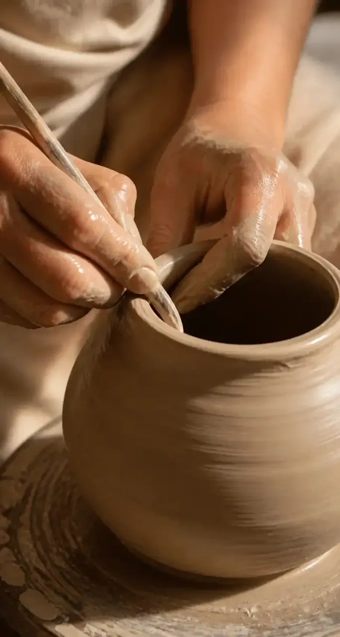 Artisane céramiste dans son atelier à Orléans