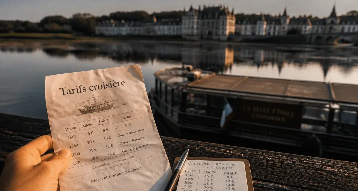 Croisière sur la Loire tarif : budget croisière selon durée