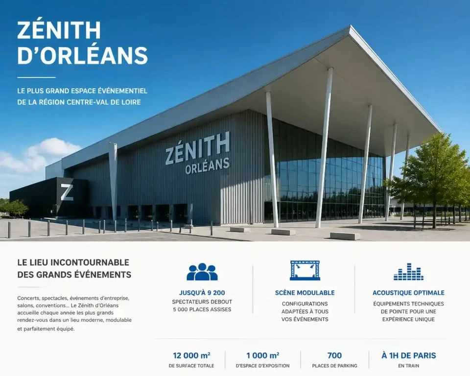Le Zénith d'Orléans, lieu majeur pour les grands événements à Orléans