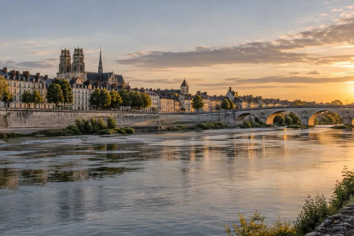 Quais de Loire au bord du centre d’Orléans