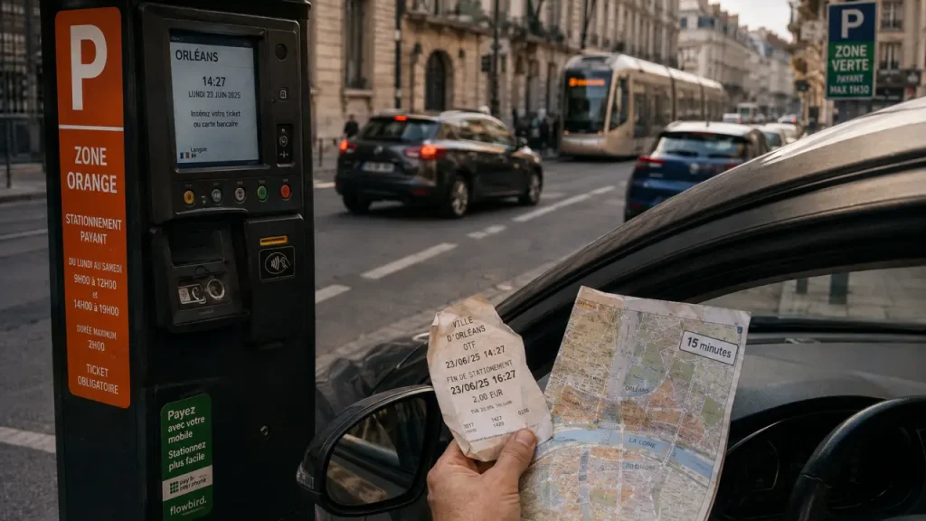 Parking gratuit Orléans : 15 minutes de stationnement avec ticket