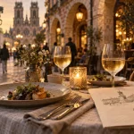 Place du Martroi Orléans restaurant terrasse face à un bâtiment historique