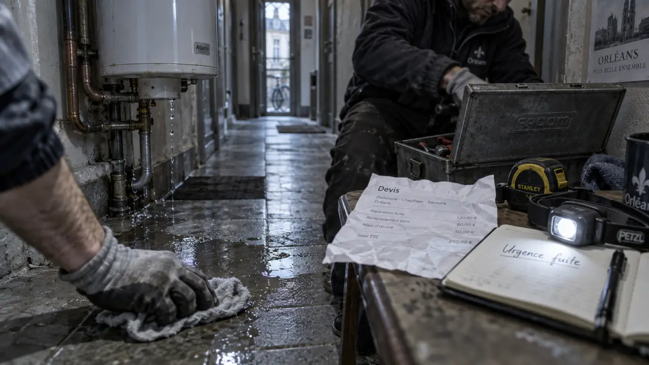 Plombiers Orléans en urgence : fuite chauffe-eau