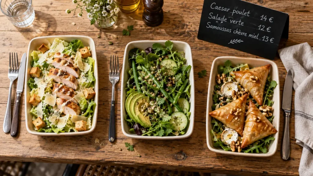 Le Lutetia restaurant Orléans menu : salades et prix